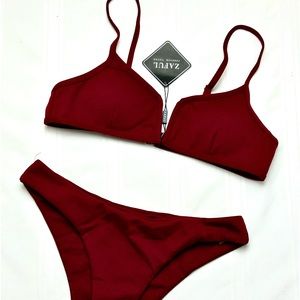 Red Zaful Bikini
